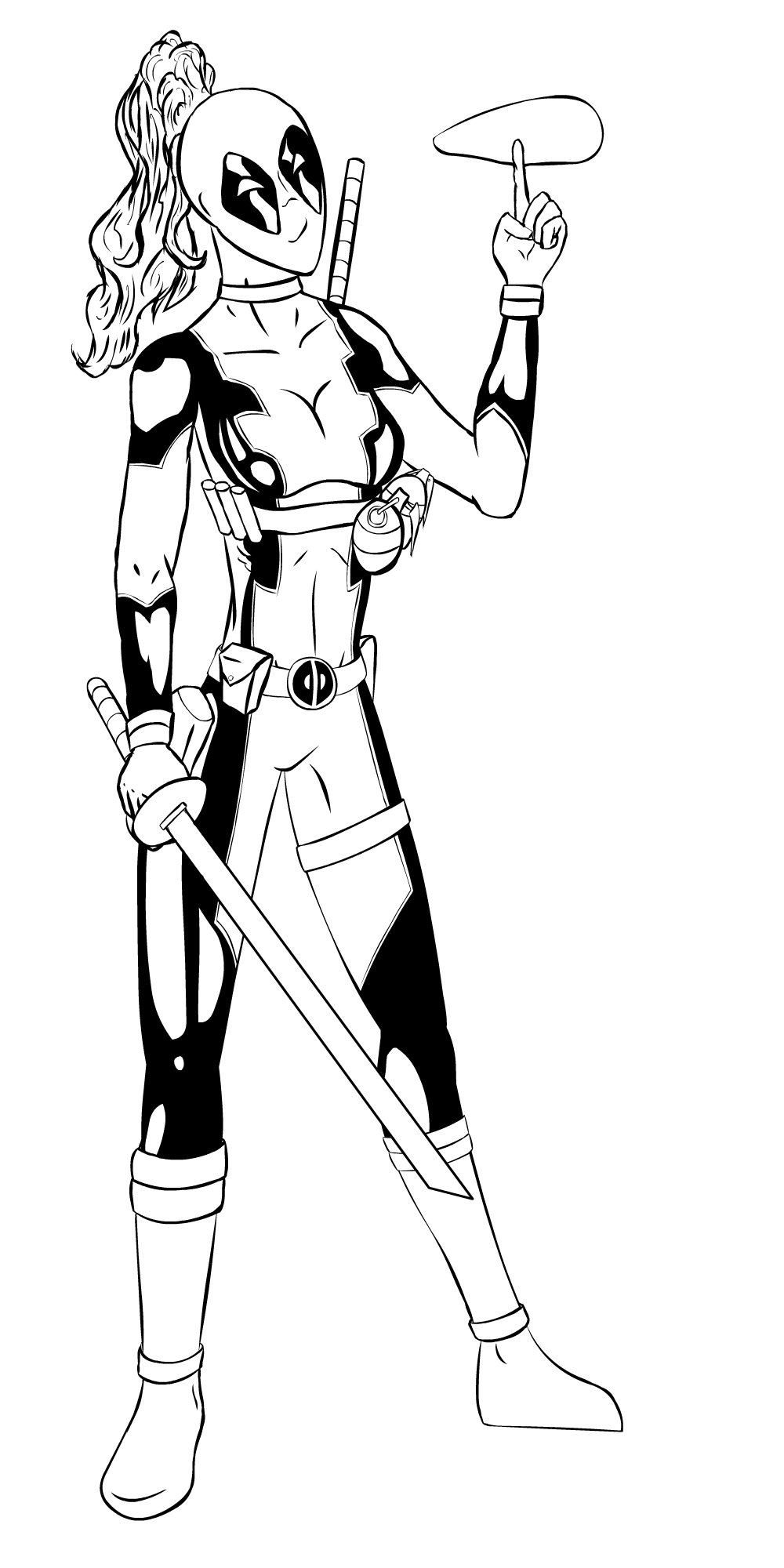 lady deadpool coloring pages - photo #10