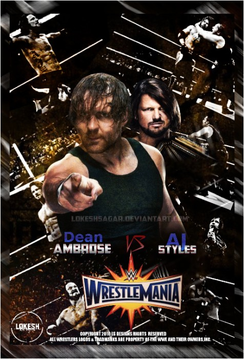 Wwe Wrestlemania 33 Poster by LokeshSagar