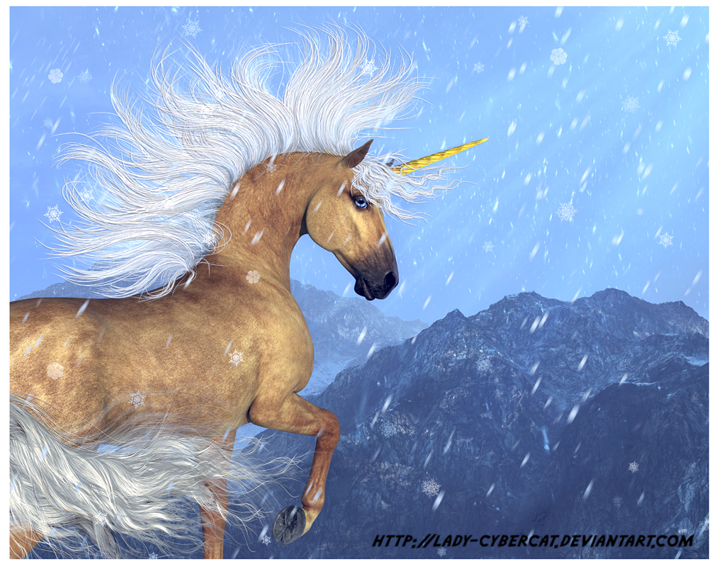 Winter Unicorn by lady-cybercat on DeviantArt