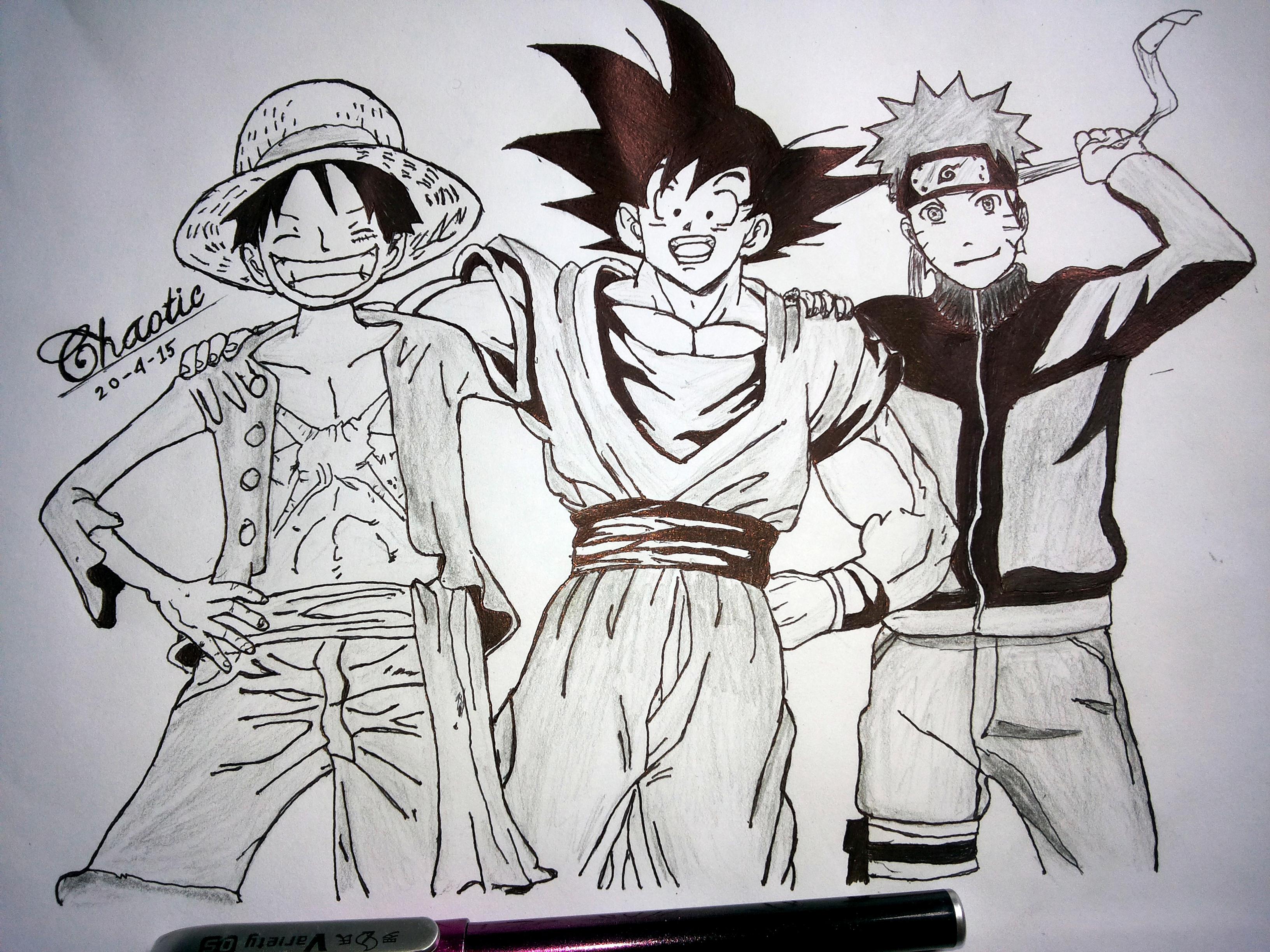 Cool Luffy And Naruto And Goku This Rubber Man Can Stretch His Body