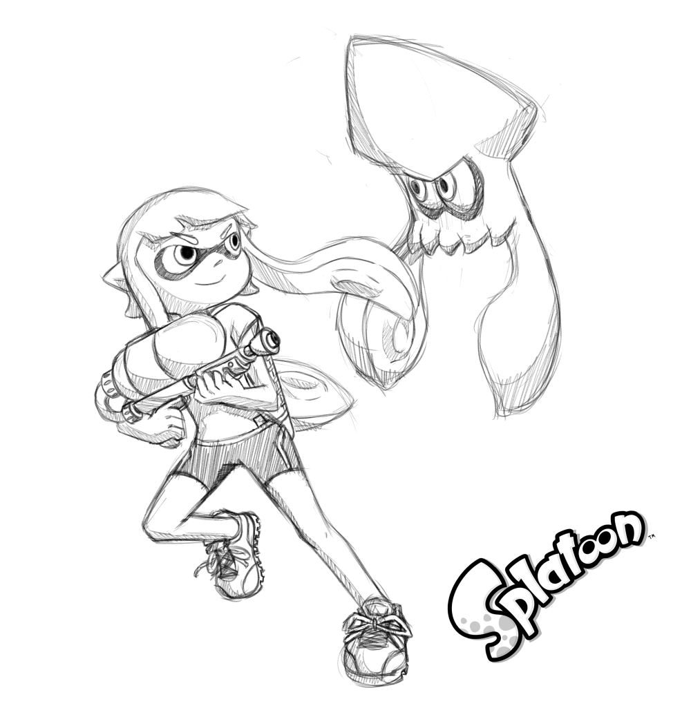 callie and marie splatoon coloring pages - photo #43