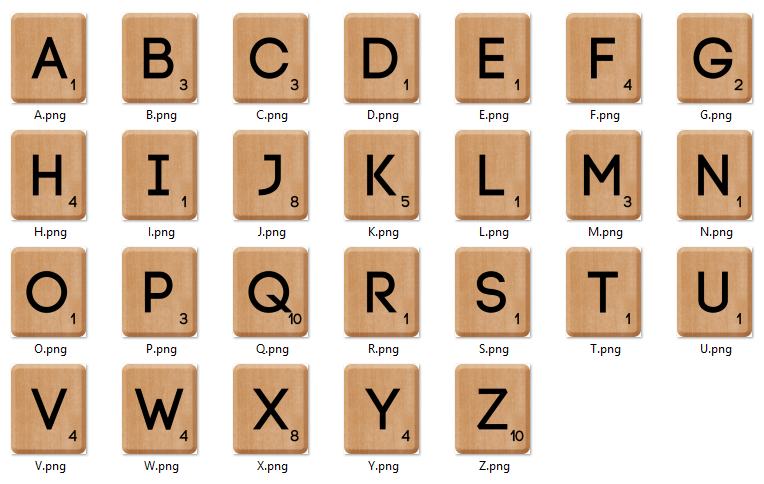 Scrabble letters by Laurenz Gieseke [with Alpha] by DerLau on DeviantArt