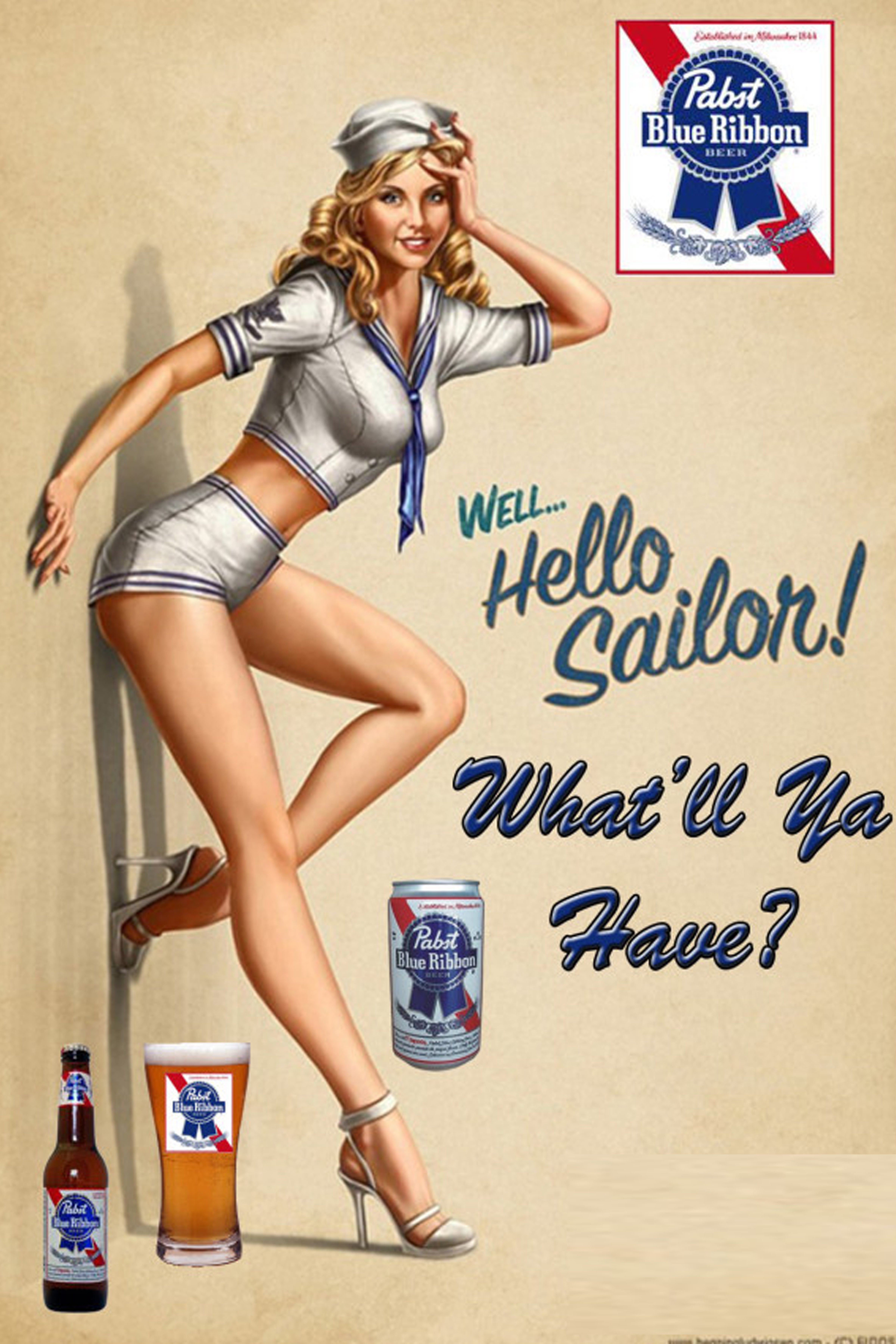 Vintage Pin Up Sailor 105