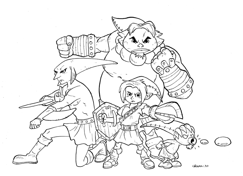 majoras mask link coloring pages - photo #19