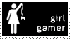 Girl Gamer Stamp by Eisoptrophobic