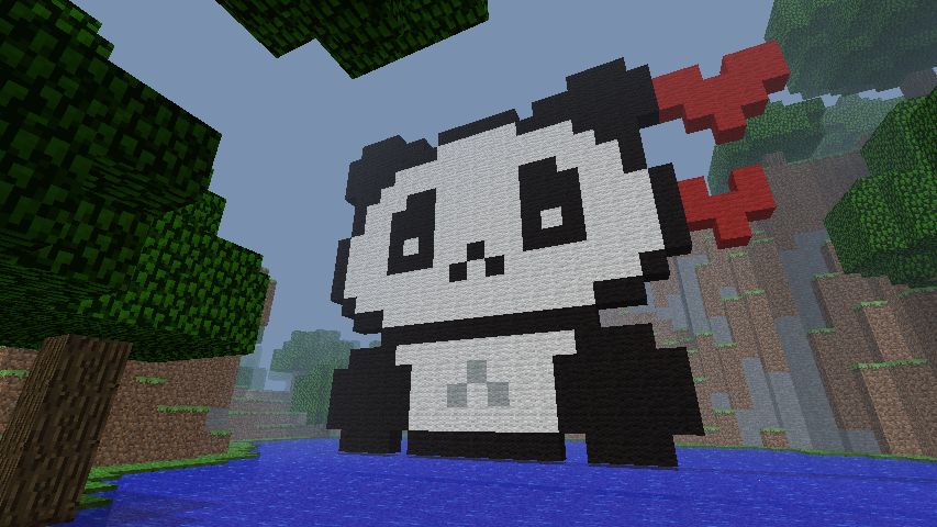Pixel Art Panda Minecraft