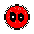 Funny Deadpool Badge by CreativeCorpse