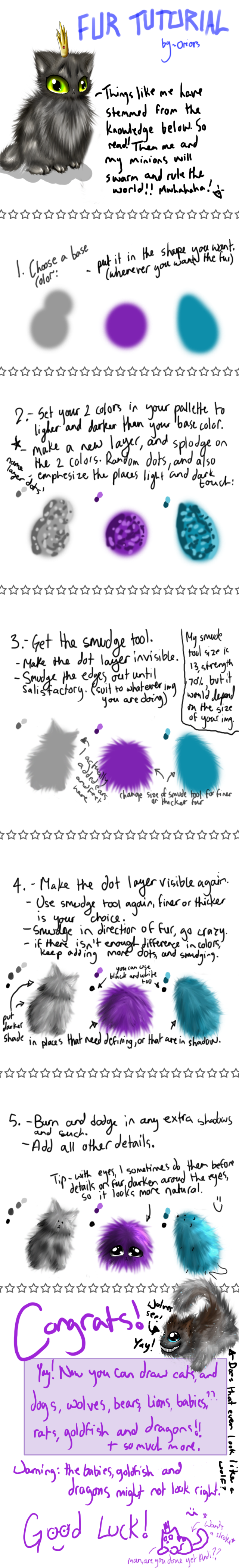 Simple Fur Tutorial by OryxPixie on DeviantArt