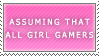 Girl Gamer Stereotype Stamp by SillyEwe