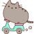 Pusheen the cat : motorcycle