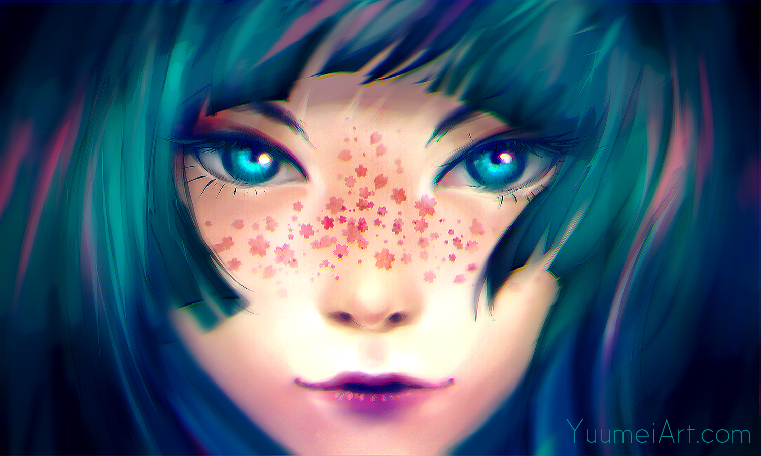 Freckled anime girl