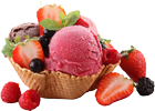 Ice cream with berries 140px by EXOstock