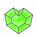 Green Gem Heart Icon (UPDATED) by Aqua-The-Kitty