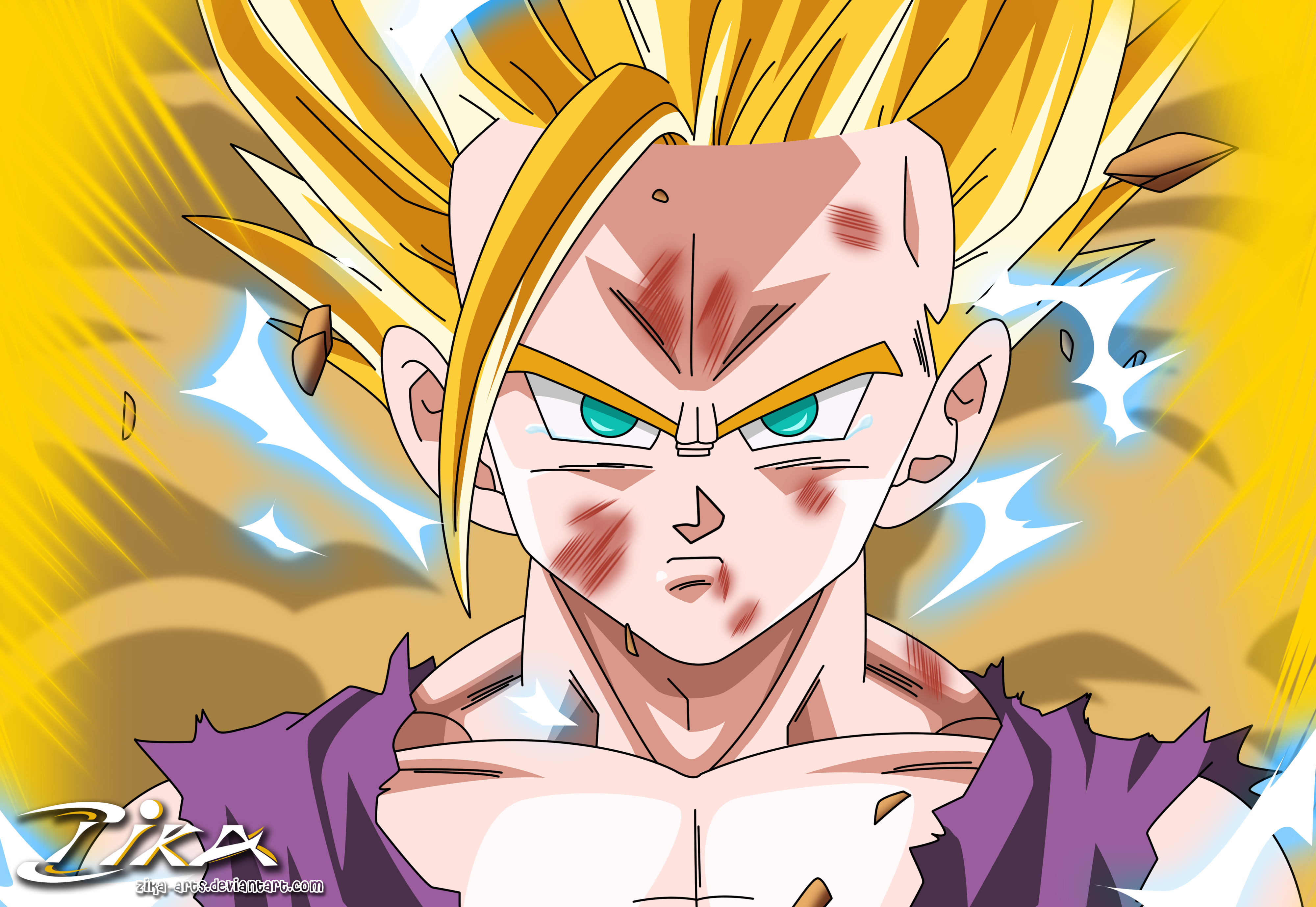 The One You Have Been Waiting For Gohan Turns Ssj2 For The First Time Anger With Tears Pic Remake By Zika R Dbz